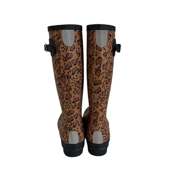 Hunter Brown Leopard Pattern Boots NWOT - Picture 3 of 5